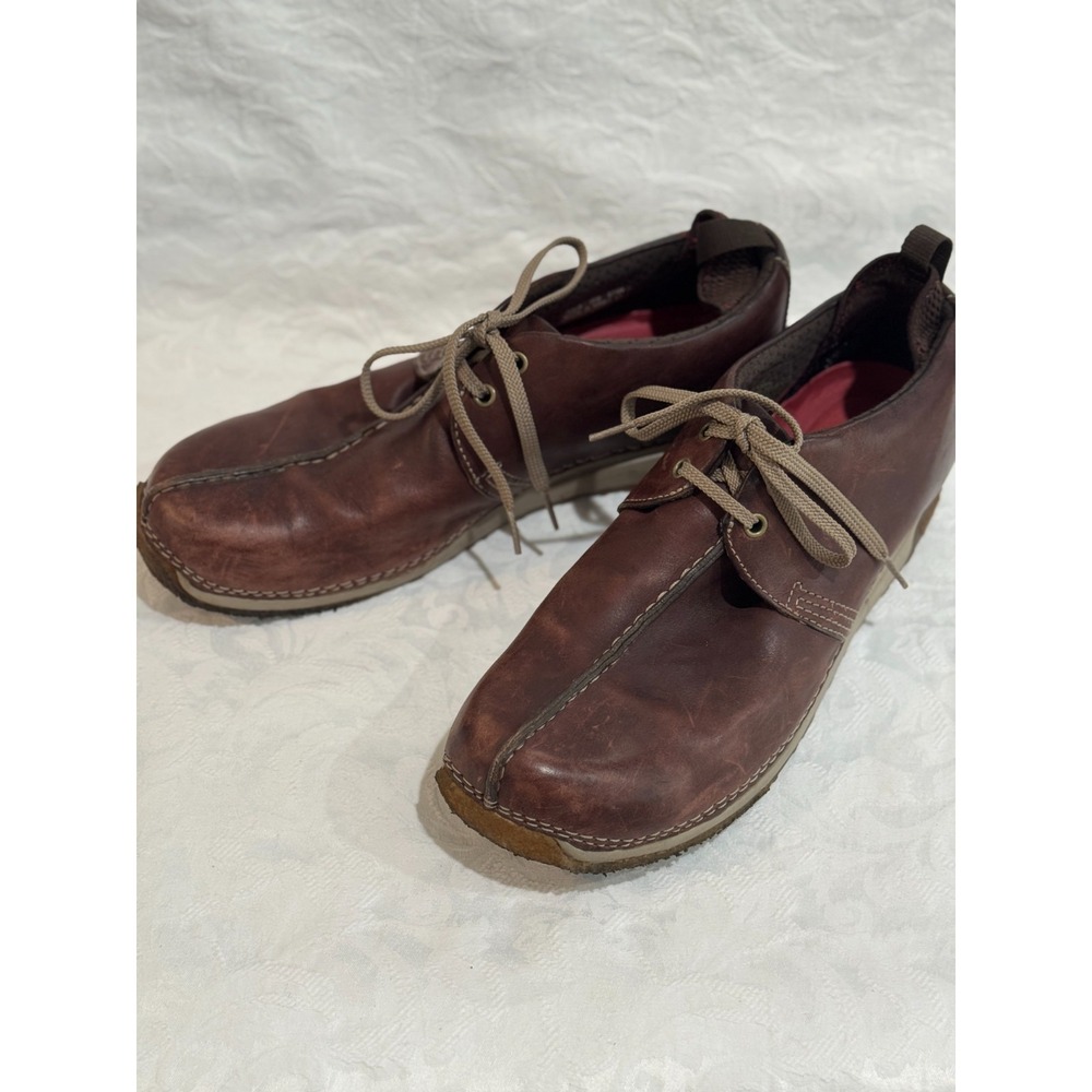 Clarks Originals Sport Men 11M Brown Leather Lace Up Y2K Casual Shoes Comfort